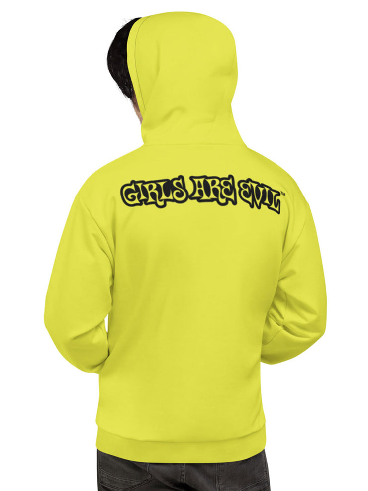 MENS GIRLS ARE EVIL NEON HOODIE