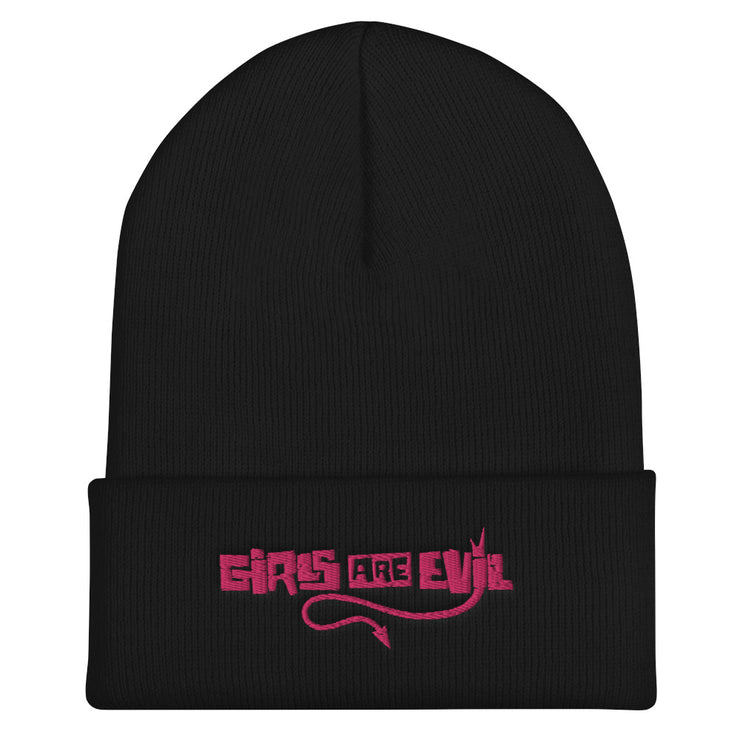 Girls Are Evil Cuffed Beanie