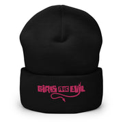 Girls Are Evil Cuffed Beanie