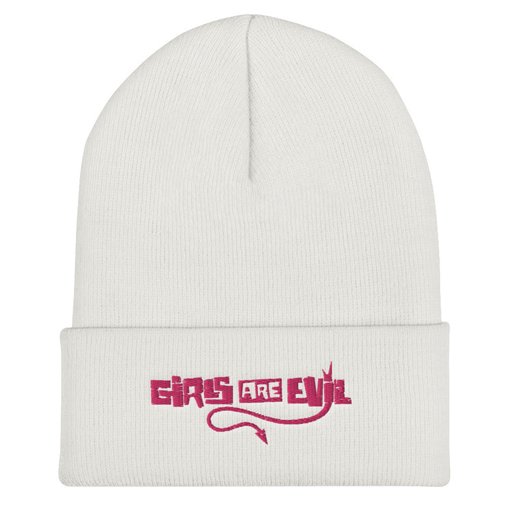 Girls Are Evil Cuffed Beanie